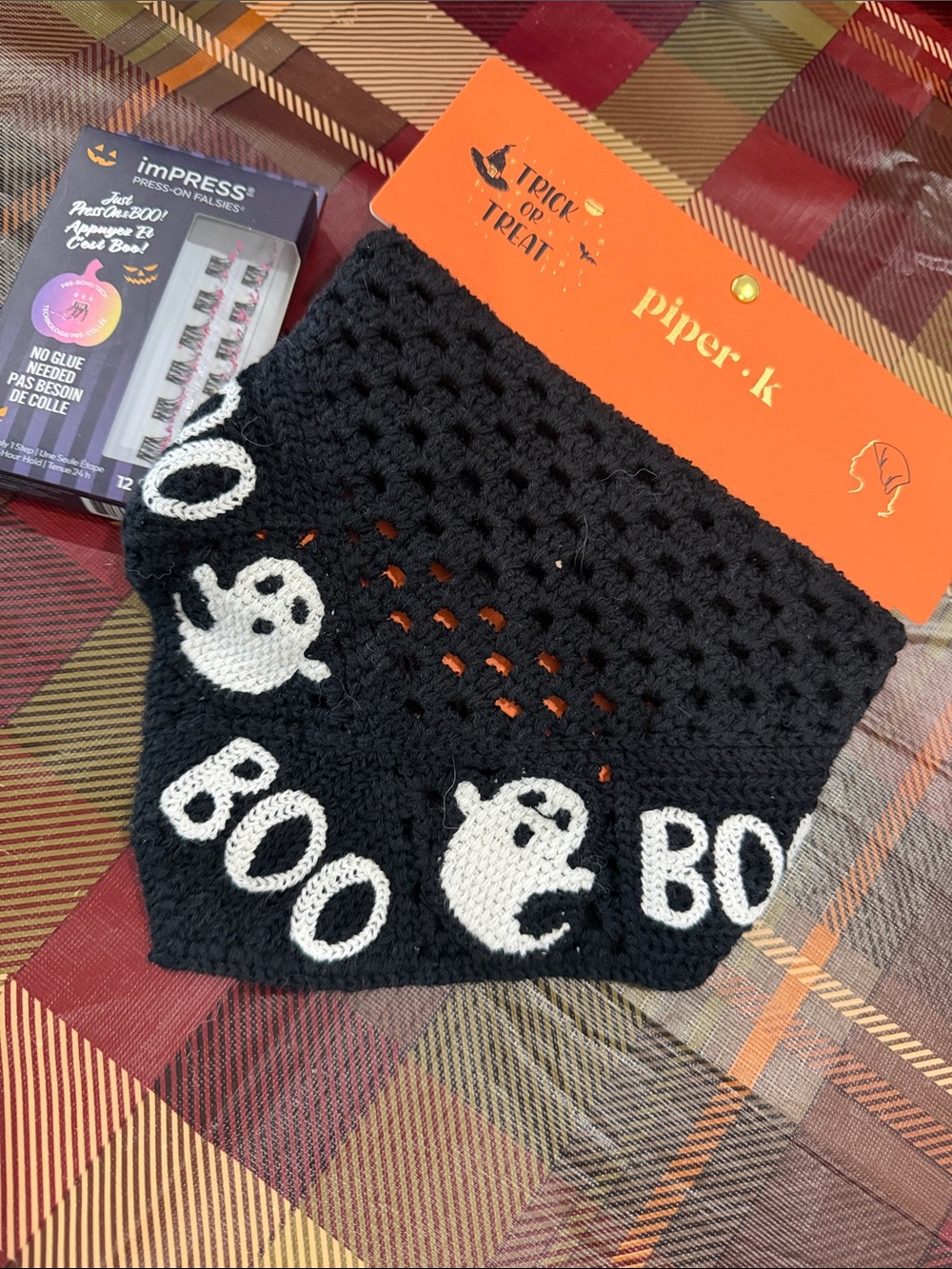 NWT- Spooky Bundle Bandana and lashes